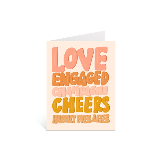Love Engaged Greeting Card - Calladine Creative Co