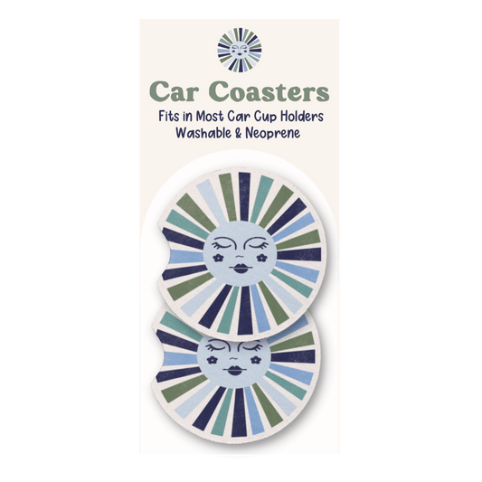 Retro Sun Car Coaster Set - Calladine Creative Co
