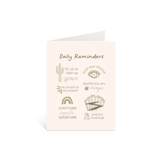 Daily Reminders Greeting Card - Calladine Creative Co