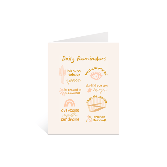 Daily Reminders Greeting Card - Calladine Creative Co