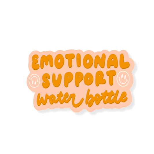 Emotional Support Water Bottle Sticker - Calladine Creative Co
