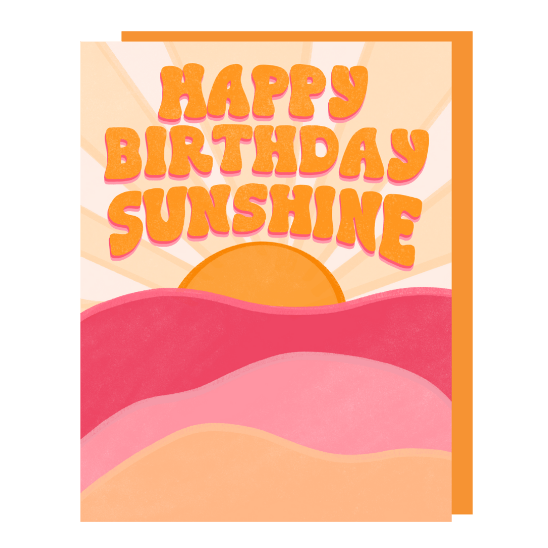 Happy Birthday Sunshine Greeting Card - Calladine Creative Co