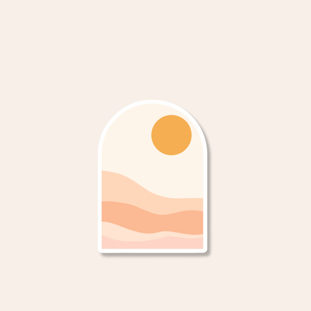 Sunset Vibes Sticker - Calladine Creative Co