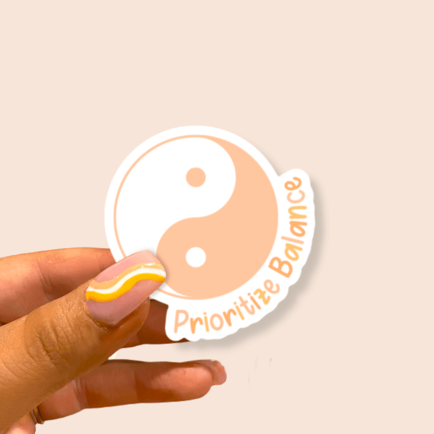 Yin Yang Prioritize Balance Sticker - Calladine Creative Co